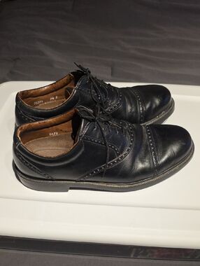 Florsheim Black Leather Wingtip Oxfords